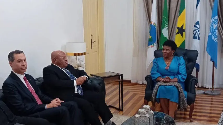 Mr. Souef received by H.E. Ms. Ilza Maria dos Santos Amado Vaz, Minister of Foreign Affairs, Cooperation and Communities