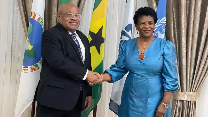 RSSG Souef reçu en audience par la Ministre des Affaires étrangères de Sao Tome-et-Principe