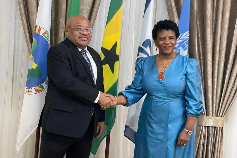 RSSG Souef reçu en audience par la Ministre des Affaires étrangères de Sao Tome-et-Principe